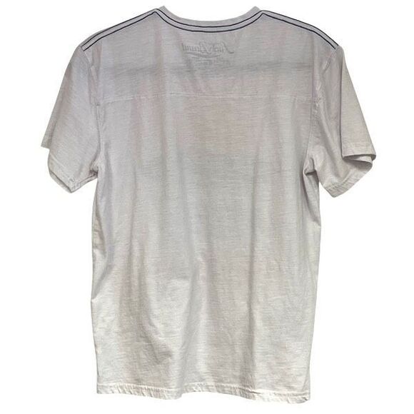 LUCKY BRAND T-Shirt Kids Boys Large White Surf Board Print V Neck Short Sleeve - Picture 6 of 9